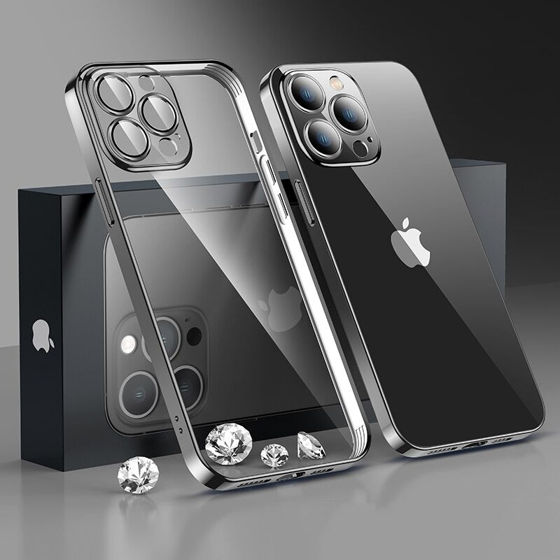 iPhone 14 Pro Sleek Electroplated Crystal Clear Back Cover