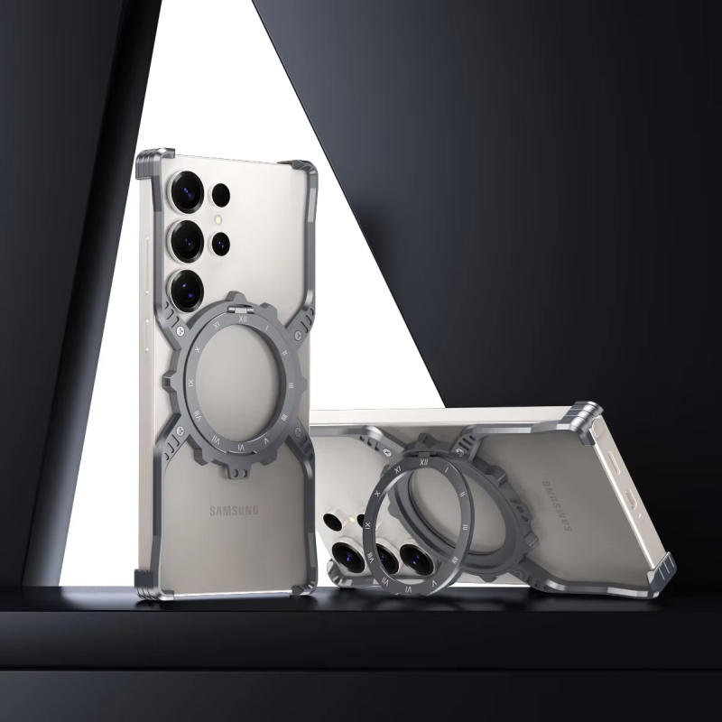 Galaxy S24 Ultra Frameless Metal X-Shape Kickstand MagSafe Cover