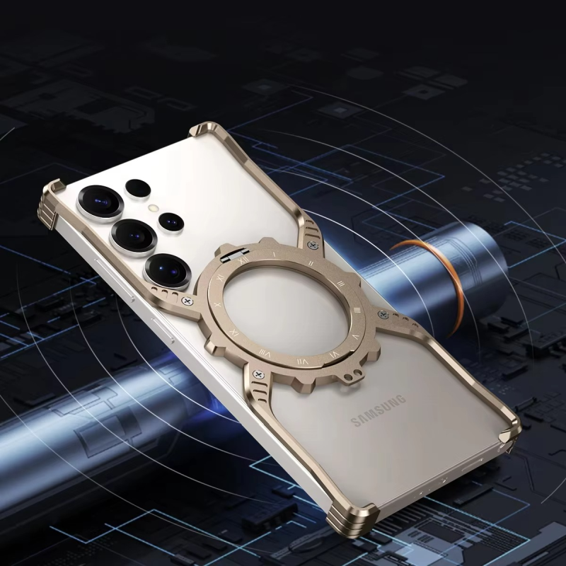 Galaxy S24 Ultra Frameless Metal X-Shape Kickstand MagSafe Cover