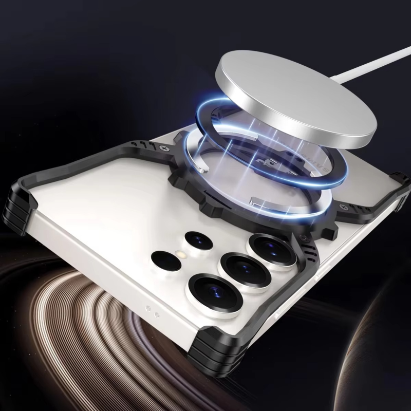 Galaxy S24 Ultra Frameless Metal X-Shape Kickstand MagSafe Cover