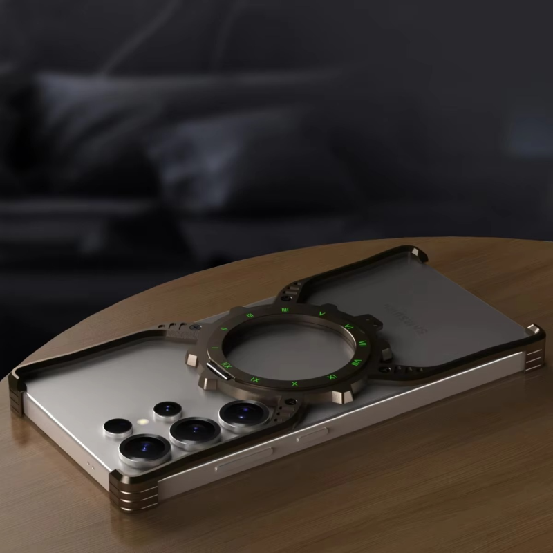 Galaxy S24 Ultra Frameless Metal X-Shape Kickstand MagSafe Cover