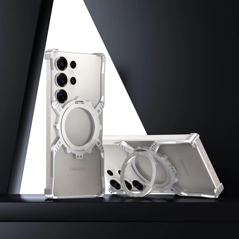 Galaxy S24 Ultra Frameless Metal X-Shape Kickstand MagSafe Cover