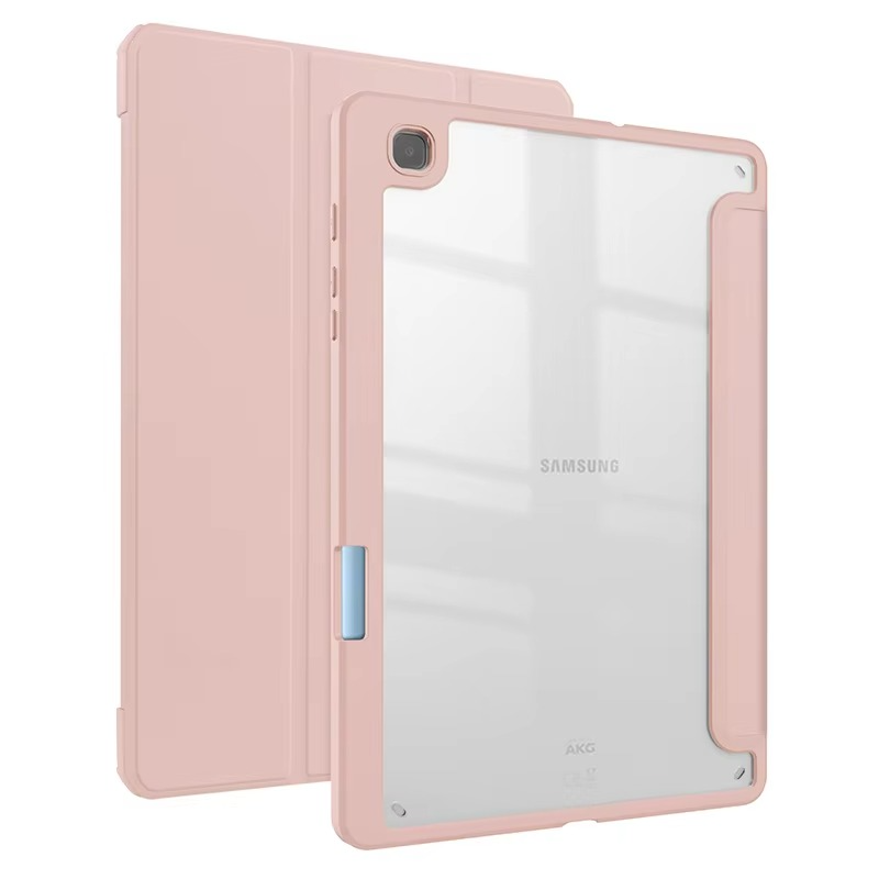 Protective Trifold Flip Cover with Clear Back & Pencil Slot For Galaxy Tab S6 Lite - (10.4 inch)
