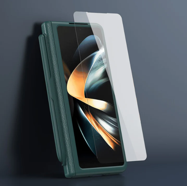 Samsung Galaxy Z Fold 4 Leather Cover with Stylus & Kickstand