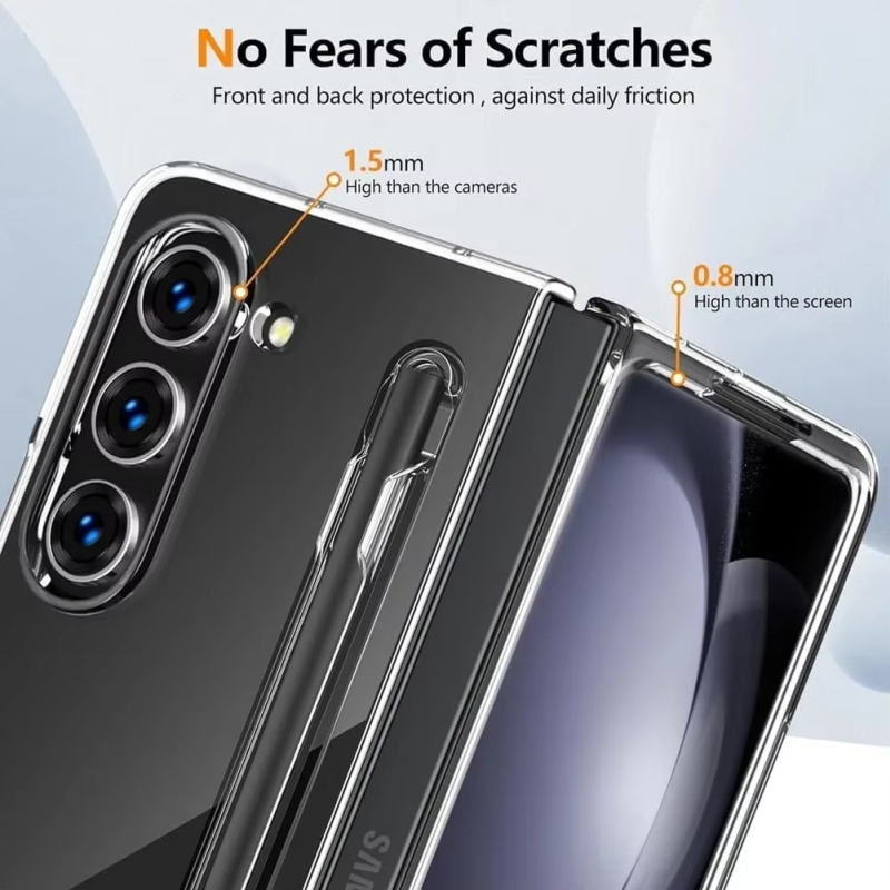 Galaxy Z Fold6 Clear Case with S Pen & Glass Protector