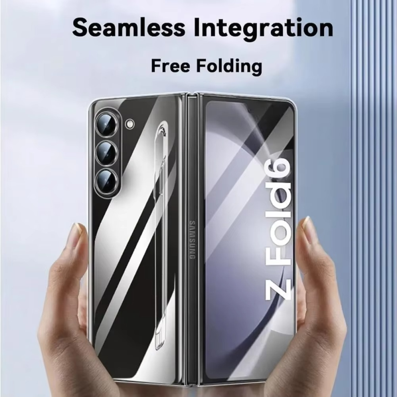 Galaxy Z Fold6 Clear Case with S Pen & Glass Protector