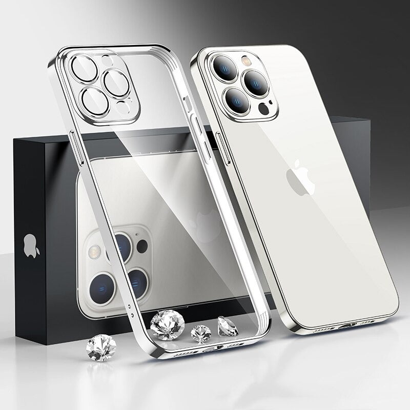iPhone 14 Pro Sleek Electroplated Crystal Clear Back Cover