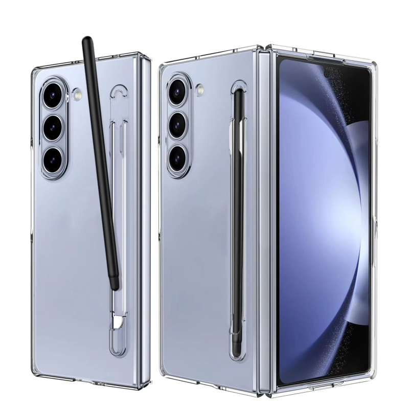 Galaxy Z Fold5 Clear Case with S Pen & Glass Protector