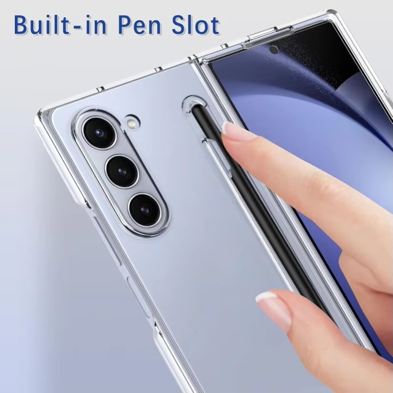 Galaxy Z Fold5 Clear Case with S Pen & Glass Protector