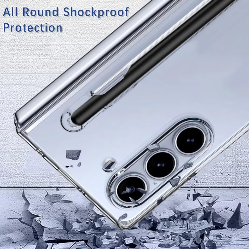 Galaxy Z Fold5 Clear Case with S Pen & Glass Protector