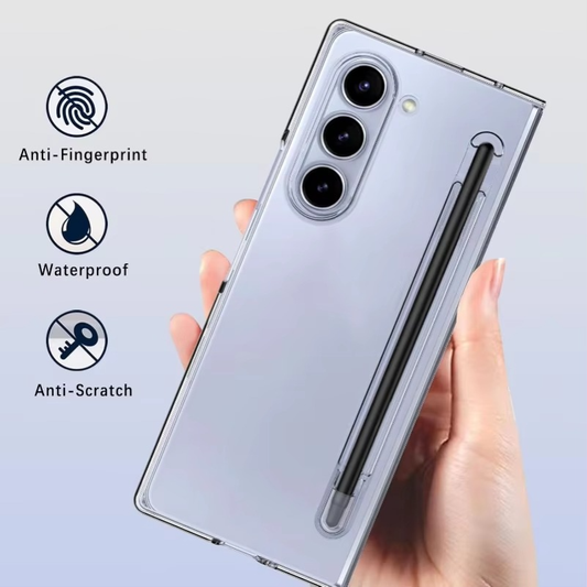 Galaxy Z Fold5 Clear Case with S Pen & Glass Protector
