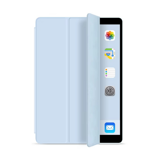 Protective Trifold Case with Clear Back & Pencil Slot for iPad 10.2" (7th, 8th, & 9th Gen.) Auto Wake/Sleep