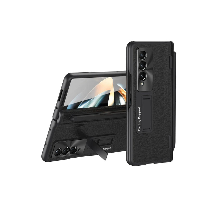 Samsung Galaxy Z Fold 4 Leather Cover with Stylus & Kickstand
