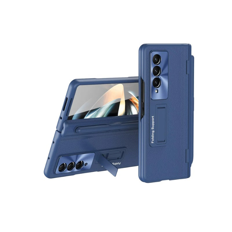 Samsung Galaxy Z Fold 4 Leather Cover with Stylus & Kickstand