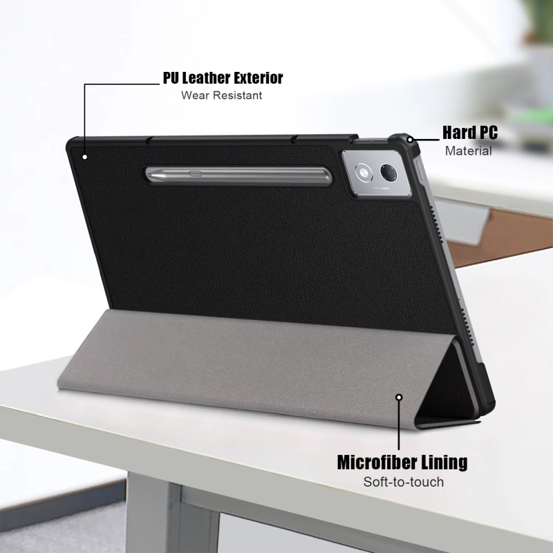 Trifold Smart Flip Cover for Lenovo Idea Tab Pro 12.7" – Pen Slot Included