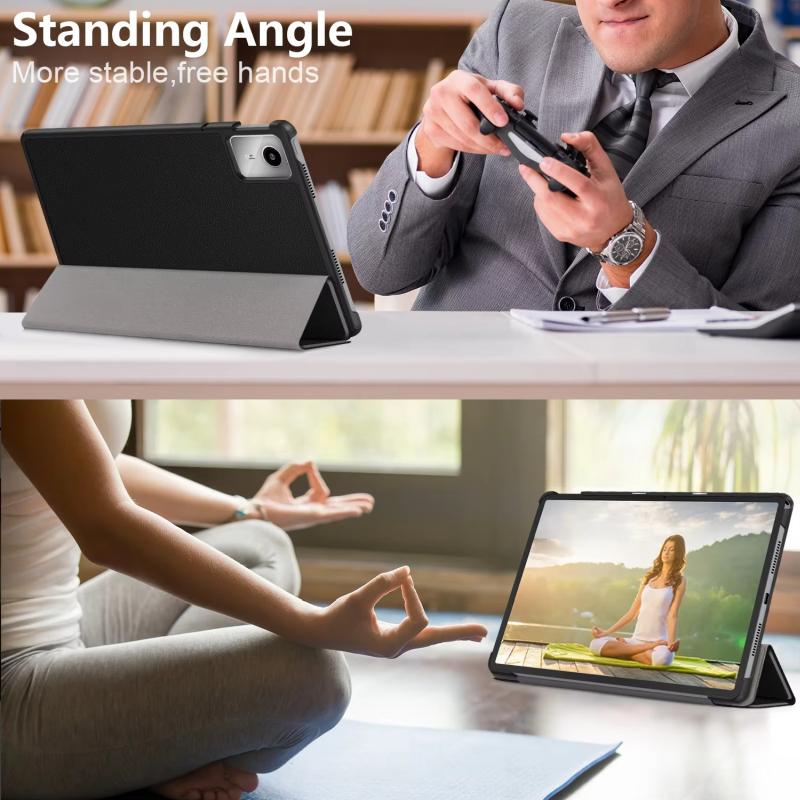 Trifold Smart Flip Cover for Lenovo M11, 11 Inch, – Pen Slot Included