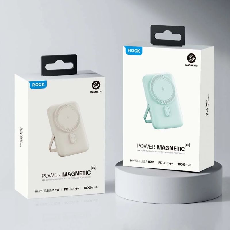 ROCK P20SE 10000mAh Wireless Magnetic Power Bank – Fast 20W PD