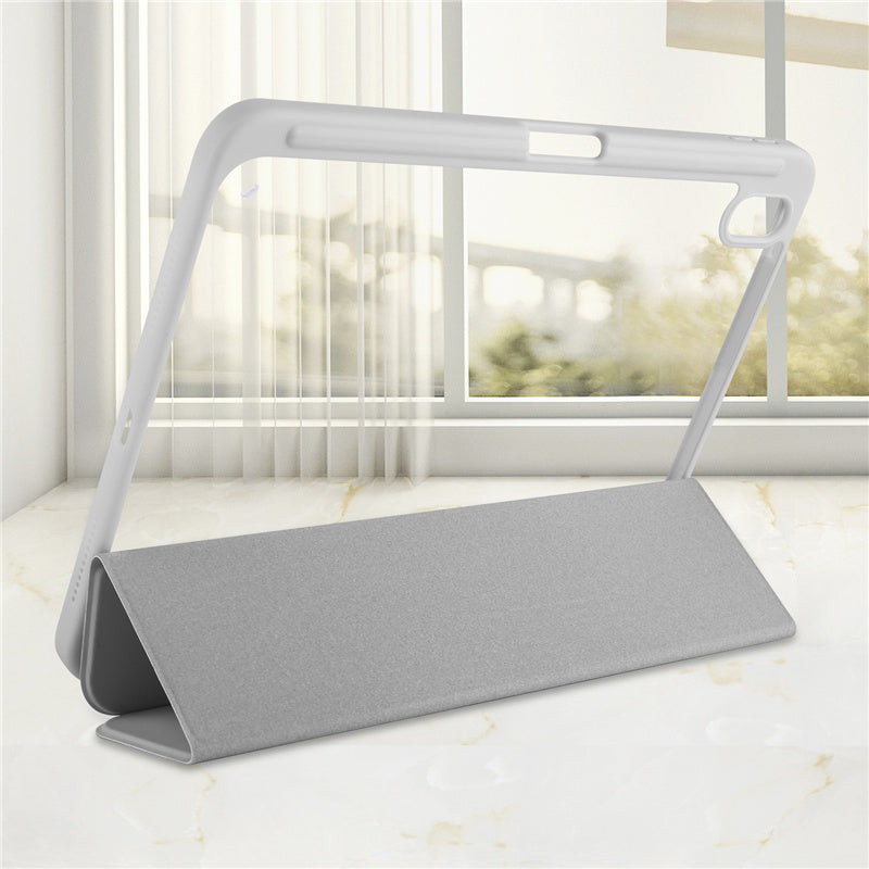 Protective Trifold Case with Clear Back & Pencil Slot for iPad 10.9" 10th Gen (2022), Auto Wake/Sleep