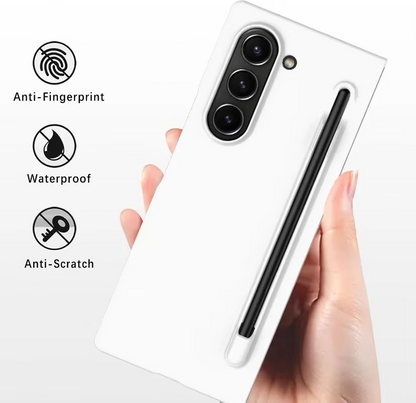 Samsung Galaxy Z Fold6 Matte PC Case with Front Glass & Stylus Included