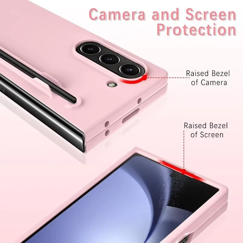 Samsung Galaxy Z Fold6 Matte PC Case with Front Glass & Stylus Included