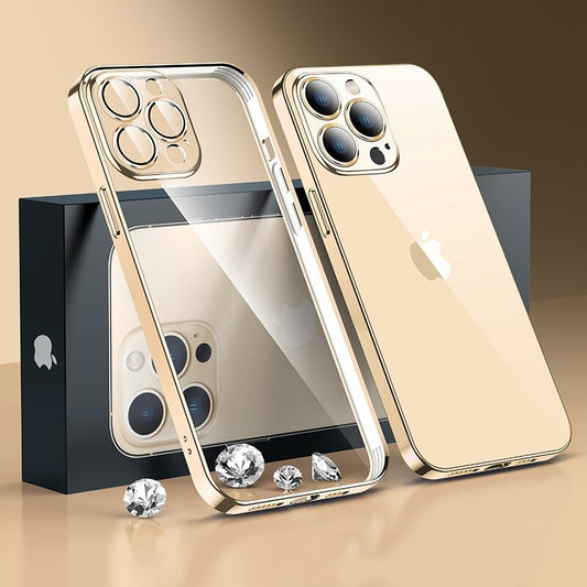 iPhone 14 Pro Sleek Electroplated Crystal Clear Back Cover