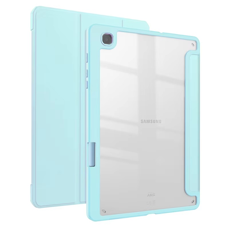 Protective Trifold Flip Cover with Clear Back & Pencil Slot For Galaxy Tab S6 Lite - (10.4 inch)