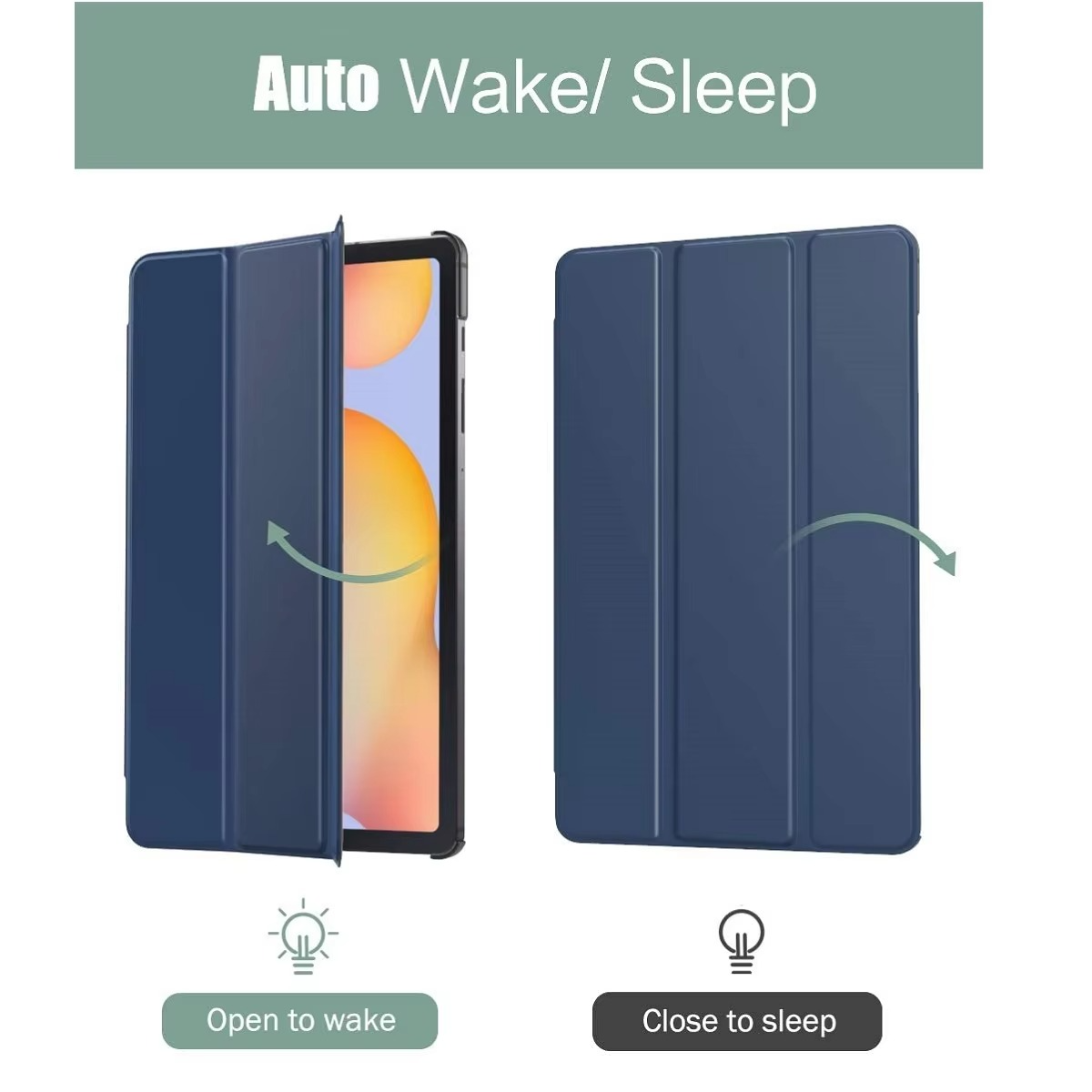 Trifold Smart Flip Cover For Galaxy Tab S6 Lite - (10.4 inch)