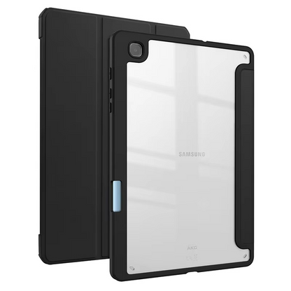 Protective Trifold Flip Cover with Clear Back & Pencil Slot For Galaxy Tab S6 Lite - (10.4 inch)