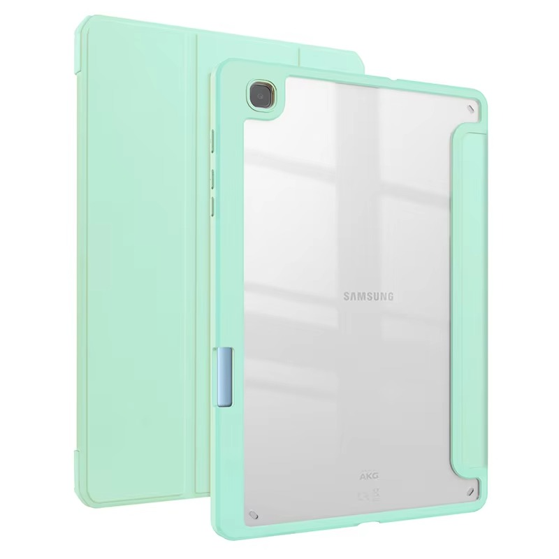 Protective Trifold Flip Cover with Clear Back & Pencil Slot For Galaxy Tab S6 Lite - (10.4 inch)