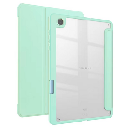 Protective Trifold Flip Cover with Clear Back & Pencil Slot For Galaxy Tab S6 Lite - (10.4 inch)