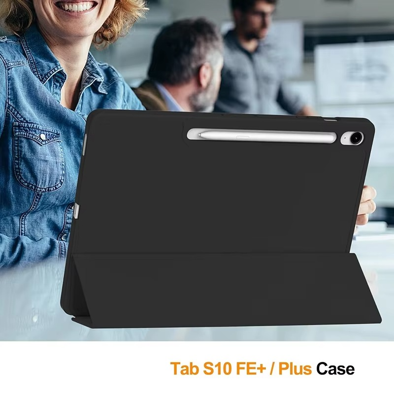 Trifold Smart Flip Cover for Galaxy Tab S10 FE (10.9 inch)– S Pen Slot Included