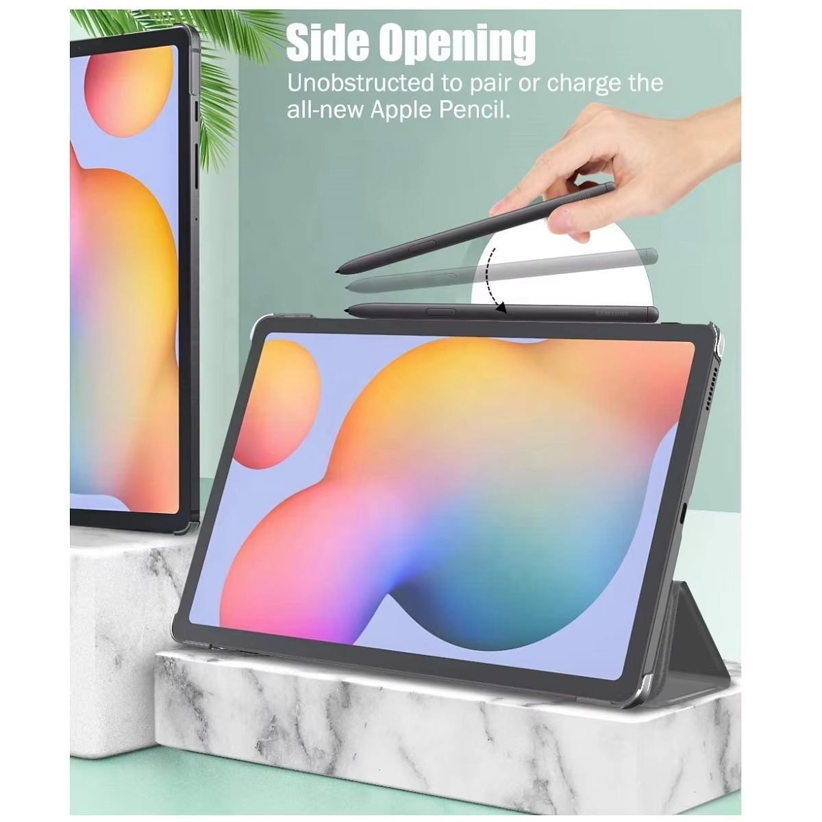 Trifold Smart Flip Cover For Galaxy Tab S6 Lite - (10.4 inch)