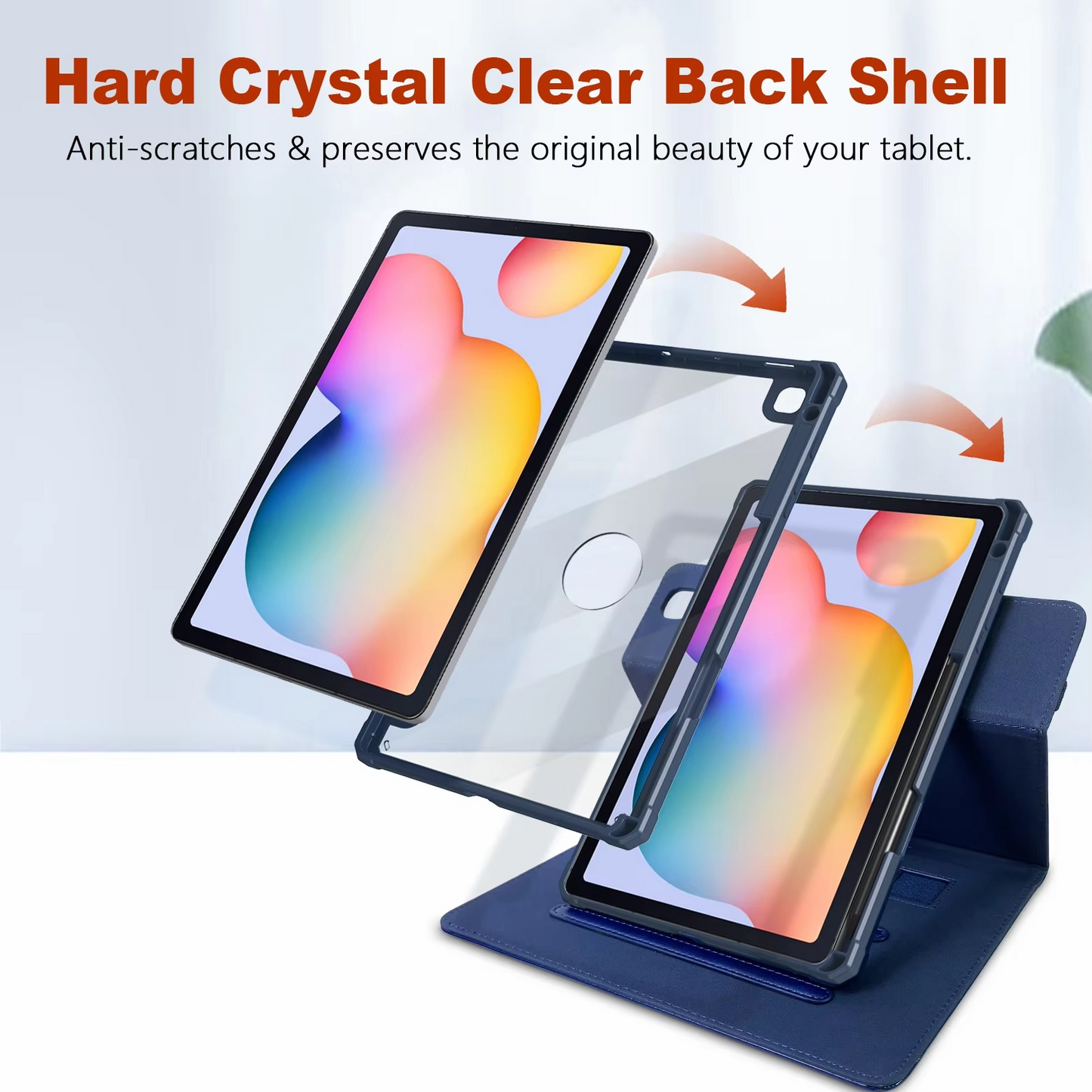 360° Rotating Premium PU Leather Case for Galaxy Tab S6 Lite - (10.4 inch)