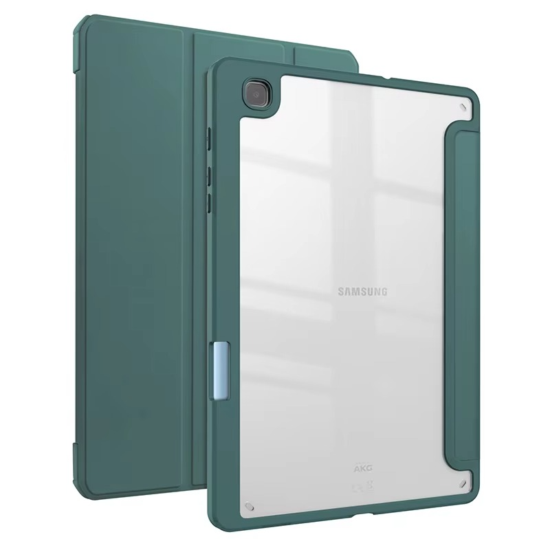Protective Trifold Flip Cover with Clear Back & Pencil Slot For Galaxy Tab S6 Lite - (10.4 inch)