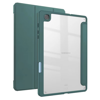 Protective Trifold Flip Cover with Clear Back & Pencil Slot For Galaxy Tab S6 Lite - (10.4 inch)