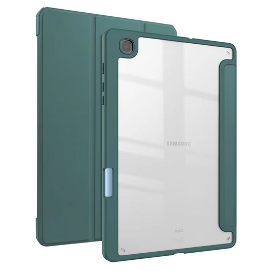 Protective Trifold Flip Cover with Clear Back & Pencil Slot For Galaxy Tab S6 Lite - (10.4 inch)