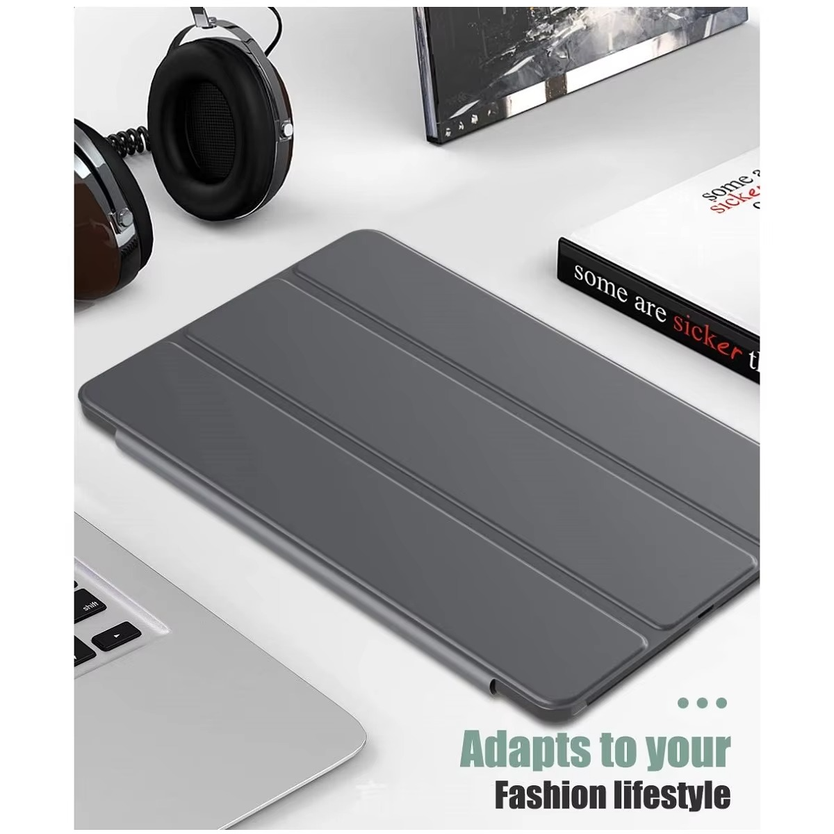 Trifold Smart Flip Cover For Galaxy Tab S6 Lite - (10.4 inch)