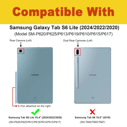 360° Rotating Premium PU Leather Case for Galaxy Tab S6 Lite - (10.4 inch)