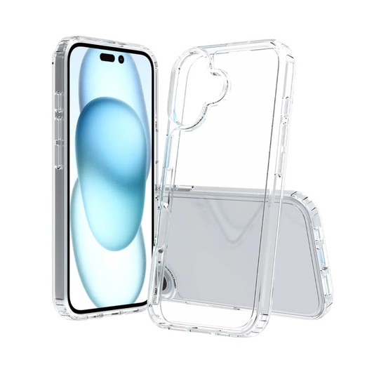 iPhone 16 Hybrid Crystal Clear Back Cover