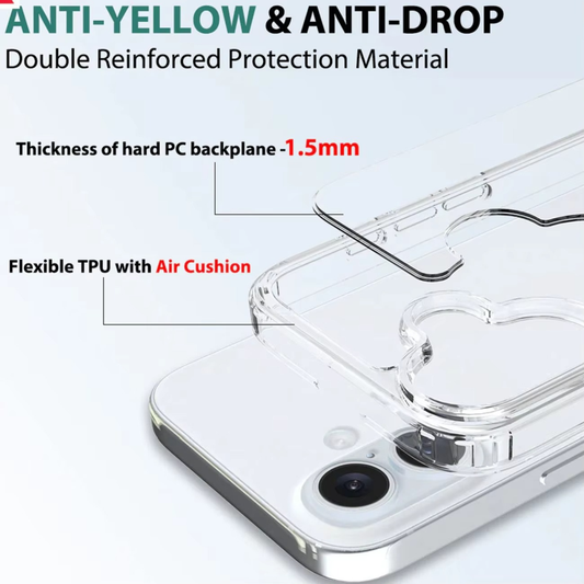 iPhone 16 Hybrid Crystal Clear Back Cover