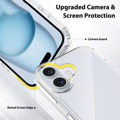 iPhone 16 Hybrid Crystal Clear Back Cover