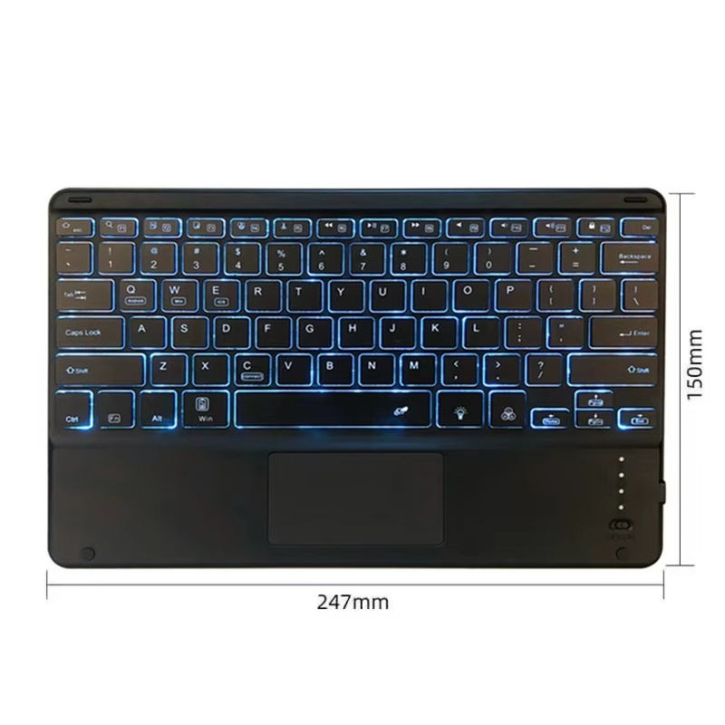 Multi-Device Wireless Bluetooth Keyboard with Touchpad
