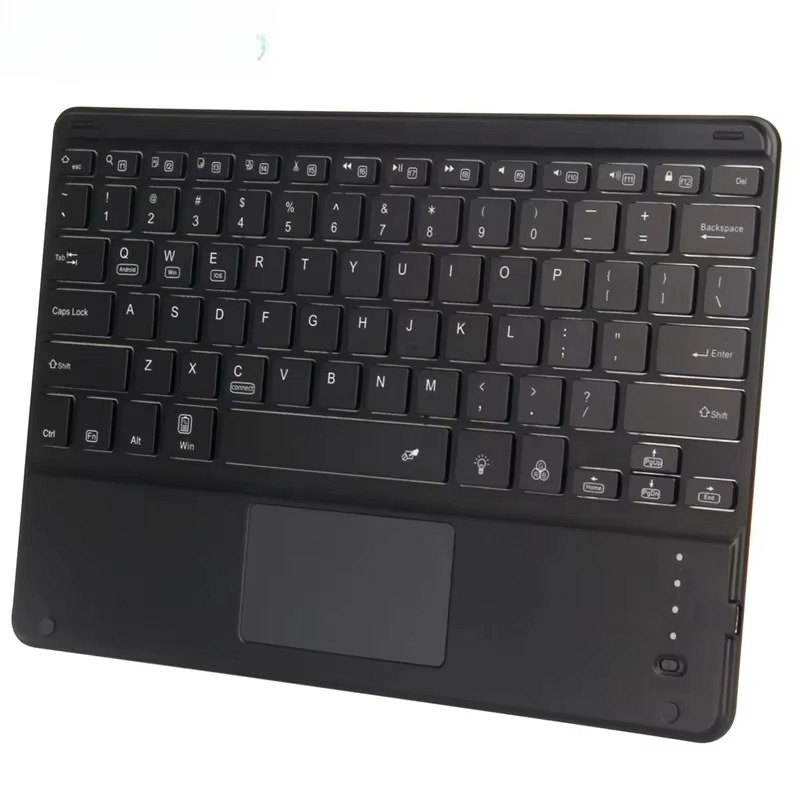 Multi-Device Wireless Bluetooth Keyboard with Touchpad