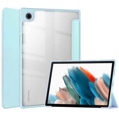 Protective Trifod Flip Cover with Clear Back for Galaxy Tab A8 (10.5- inch) – S Pen Slot Included