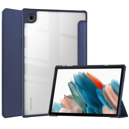 Protective Trifod Flip Cover with Clear Back for Galaxy Tab A8 (10.5- inch) – S Pen Slot Included