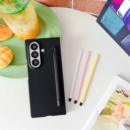 Samsung Galaxy Z Fold7 Matte PC Case with Front Glass & Stylus Included