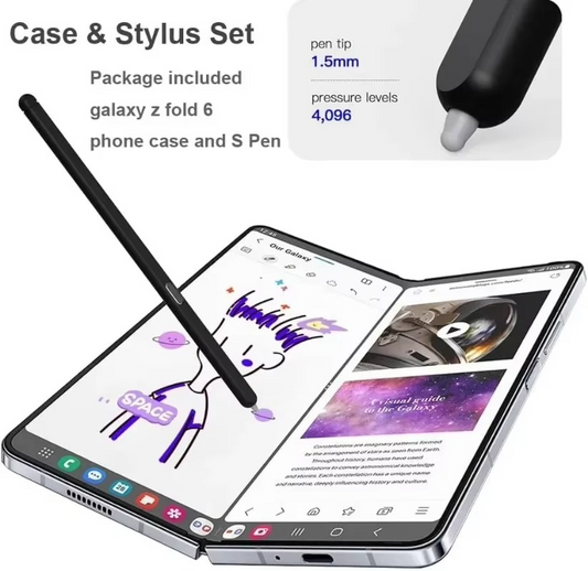 Galaxy Z Fold6 Clear Case with S Pen & Glass Protector