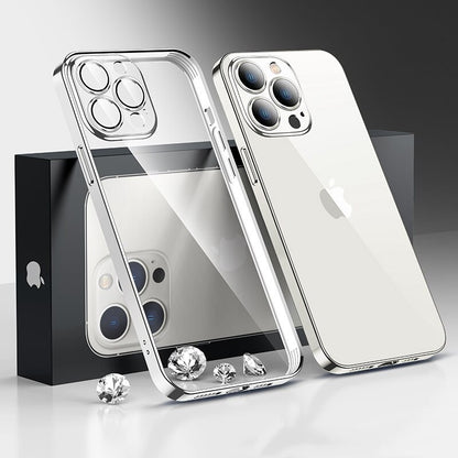 iPhone 14 Pro Sleek Electroplated Crystal Clear Back Cover