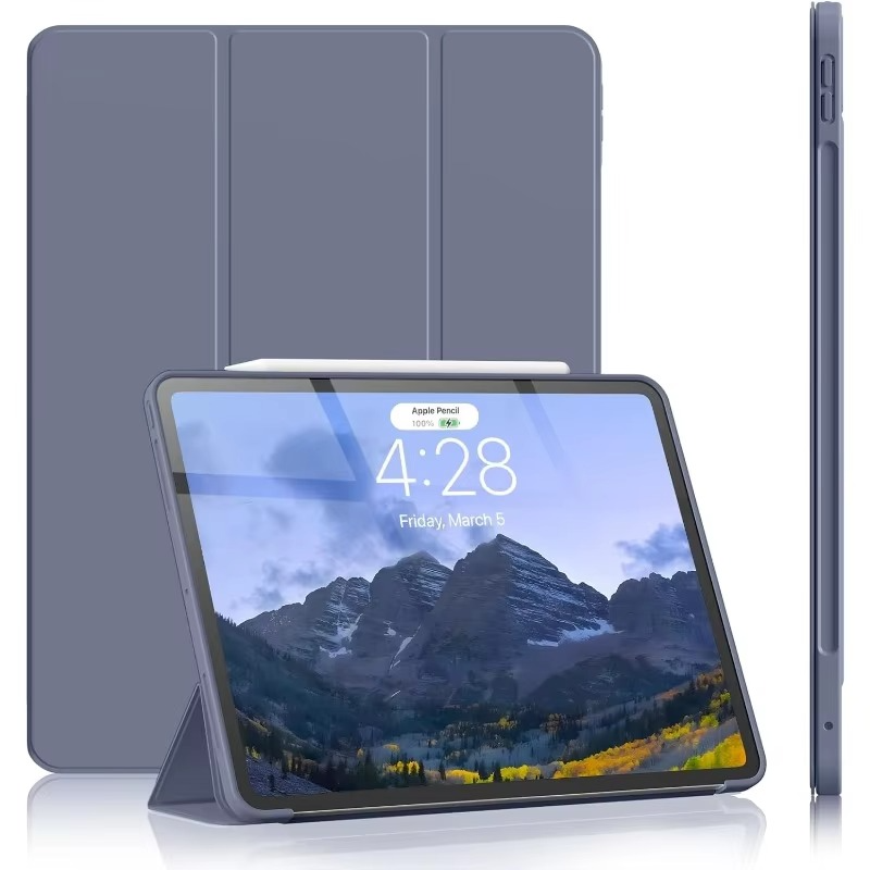 Trifold Smart Flip Cover for iPad Air 10.9-inch (5th Gen) Pencil Slot Included