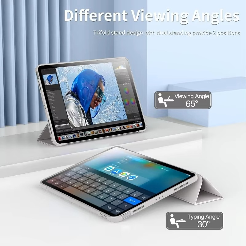 Trifold Smart Flip Cover for iPad Air 10.9-inch (5th Gen) Pencil Slot Included